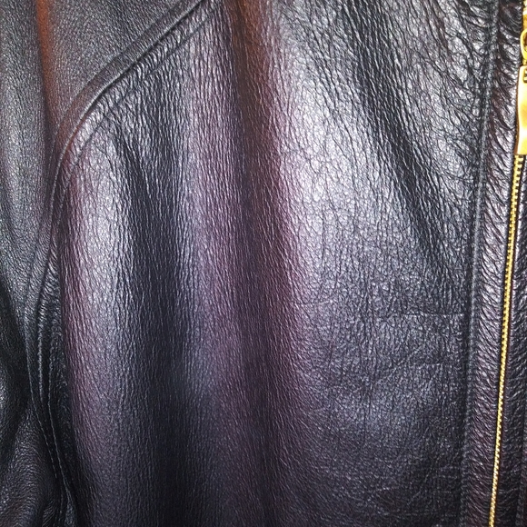 Designs & Co Lane Bryant Black Leather Coat 22/24 - Picture 3 of 6